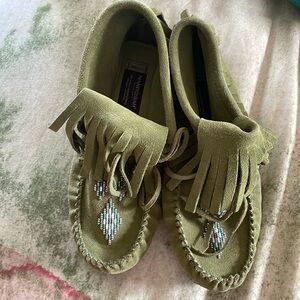 Manitobah Mukluks moccasins with fringe